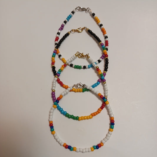 Rainbow anklets