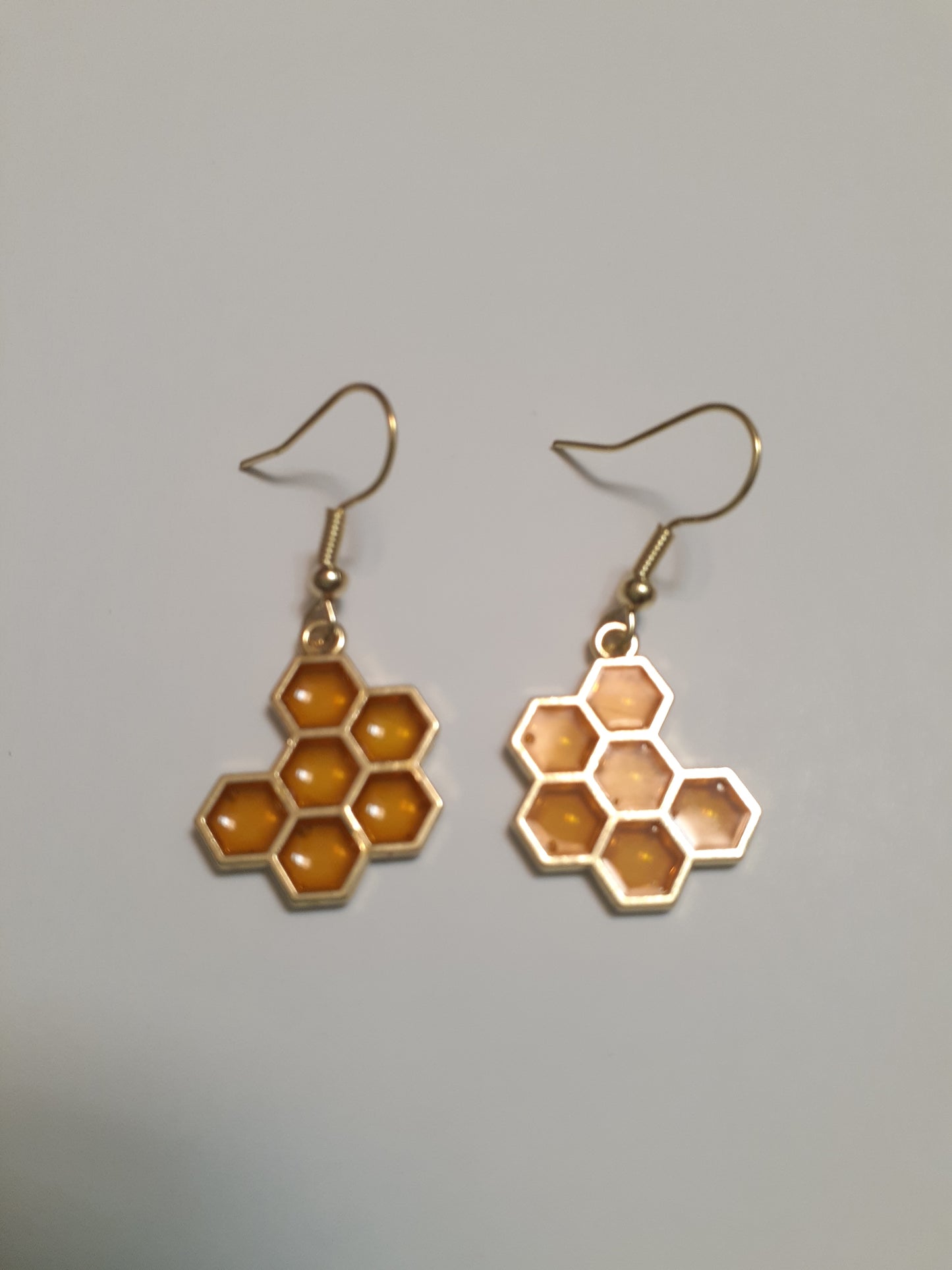 Honeycomb earrings, Dangle earrings, Gift for her