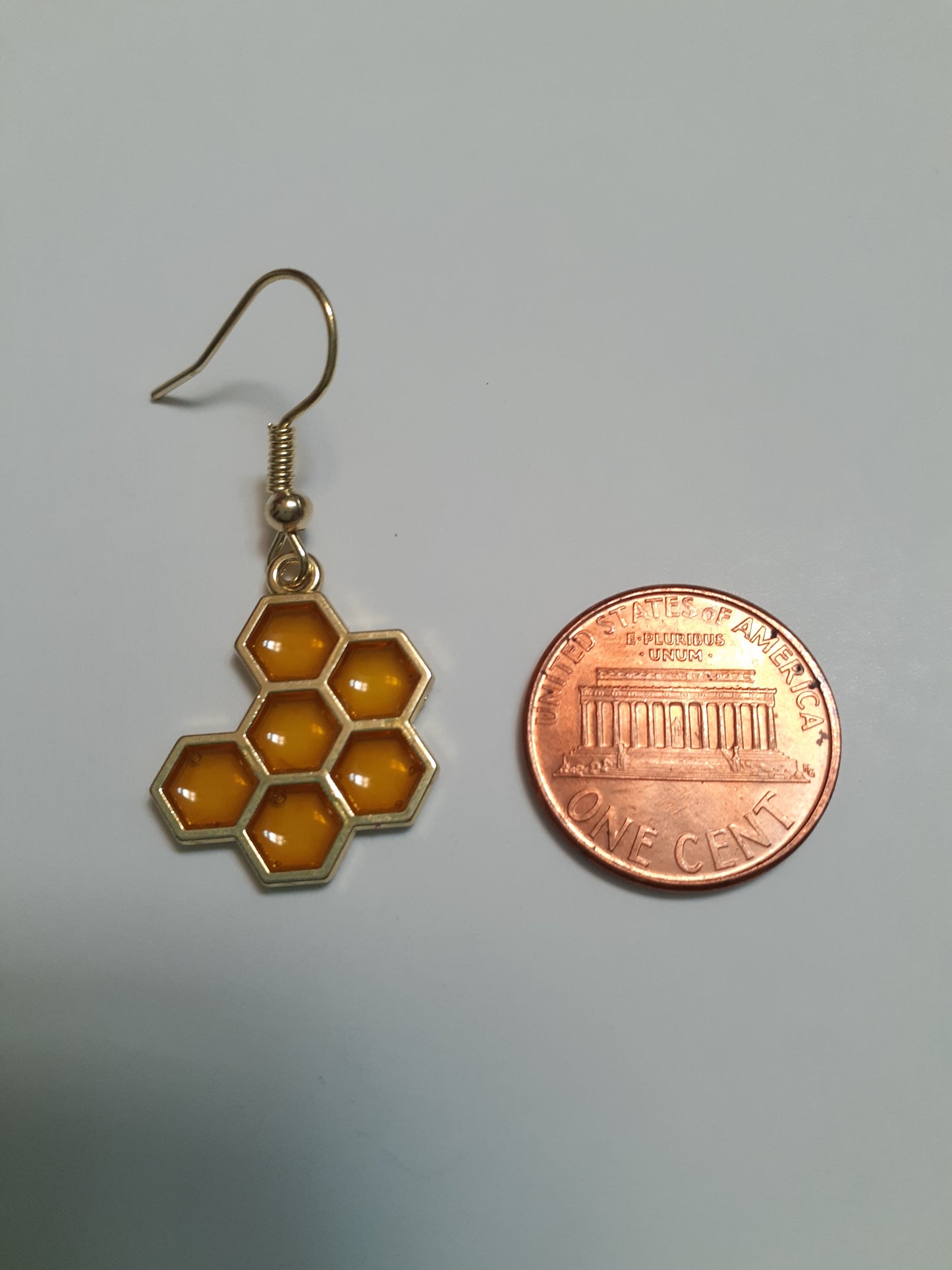 Honeycomb earrings, Dangle earrings, Gift for her