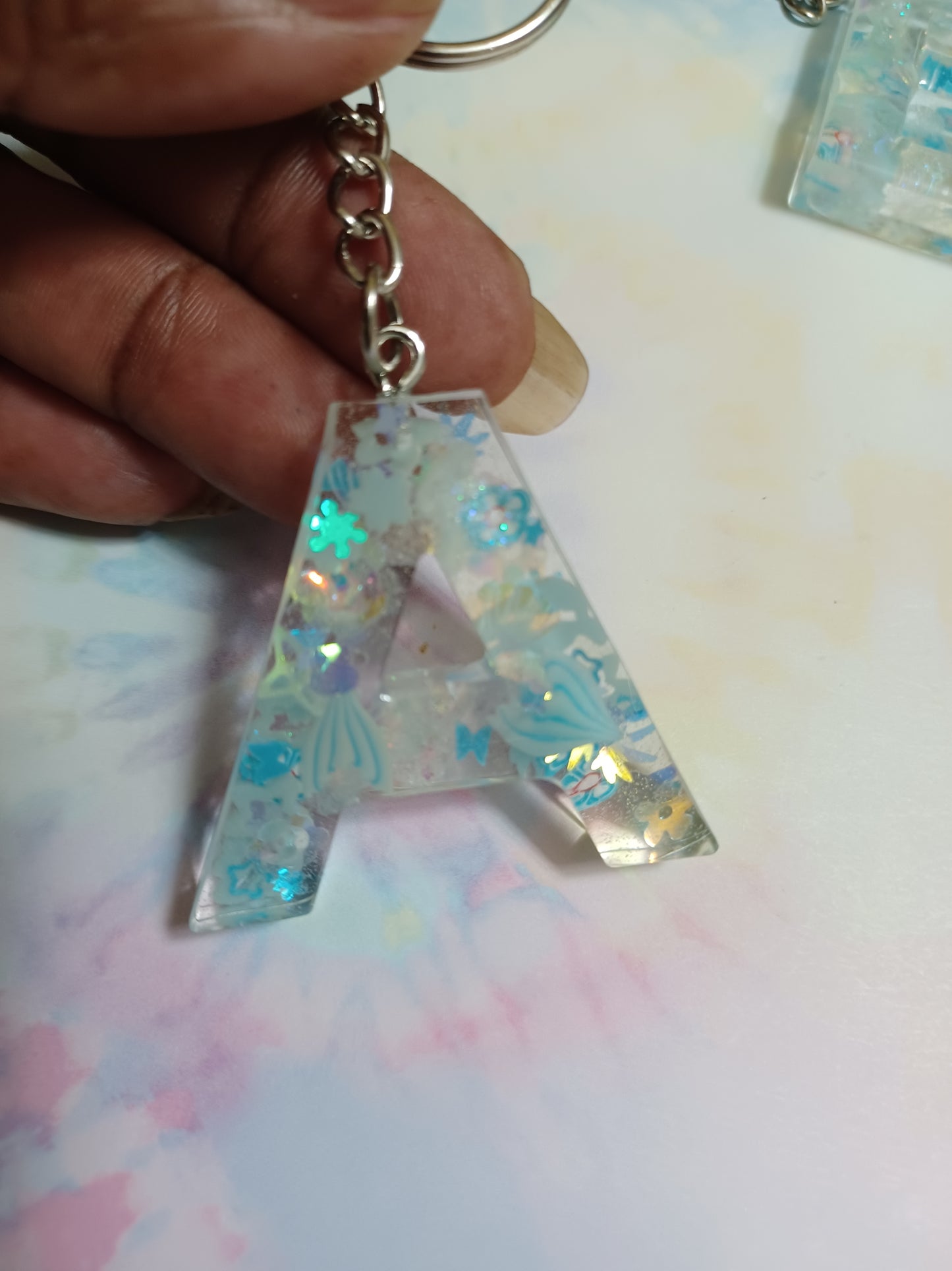 Blue Letter Keychains