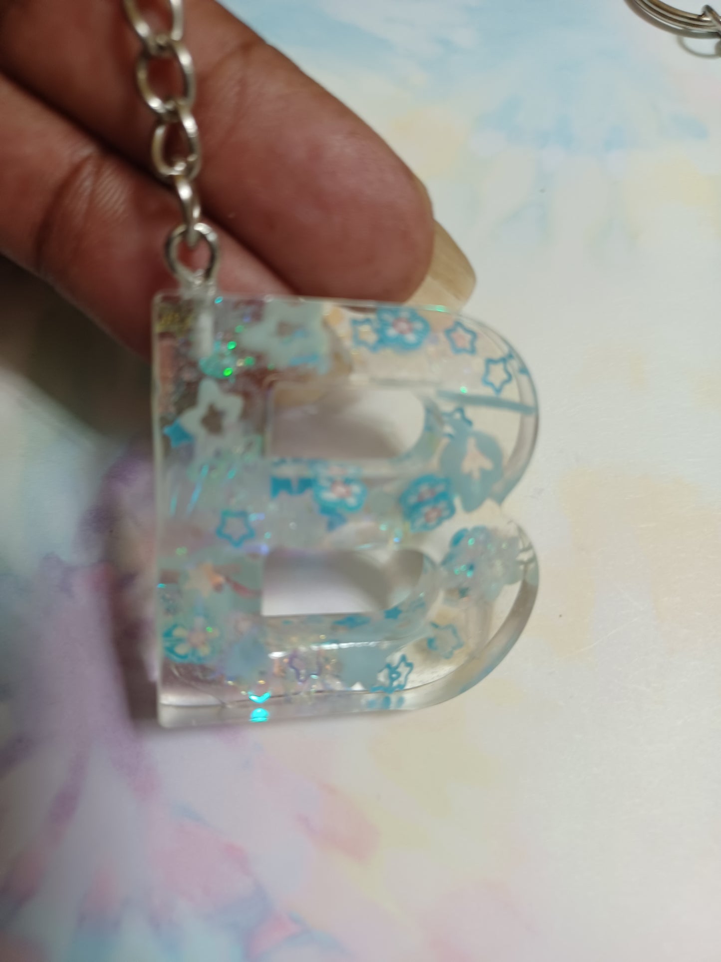 Blue Letter Keychains