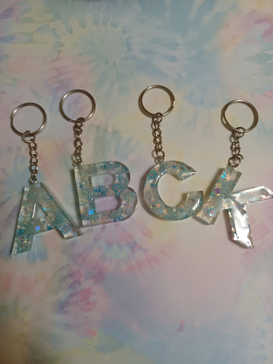 Blue Letter Keychains
