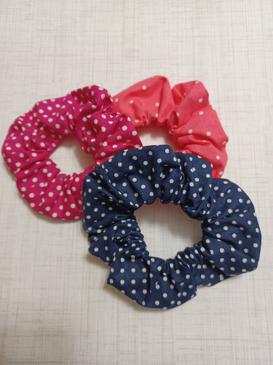 Polka Dot Hair Scrunchie