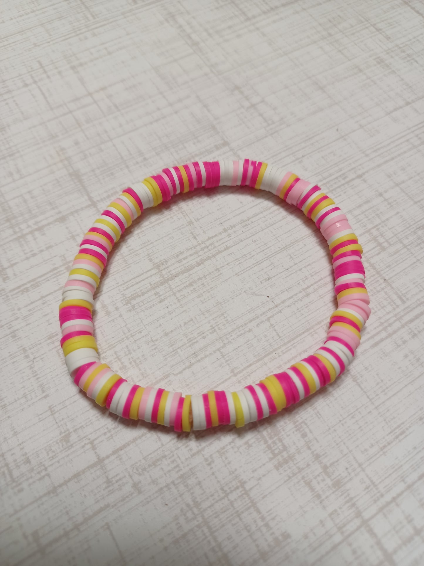 Multicolor Clay Disc Bracelet