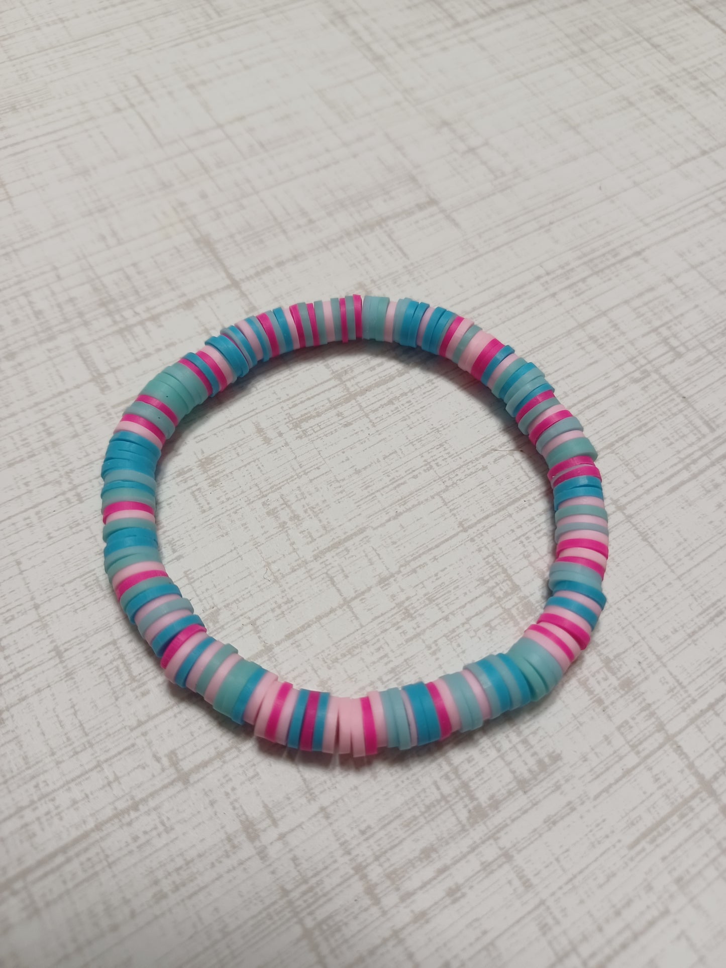 Multicolor Clay Disc Bracelet
