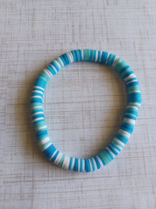 Multicolor Clay Disc Bracelet
