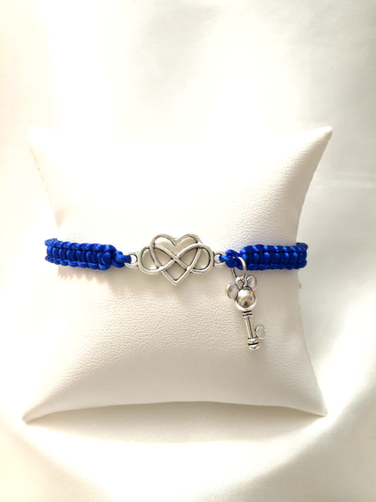 Heart with Infinity Sign Macrame Bracelets