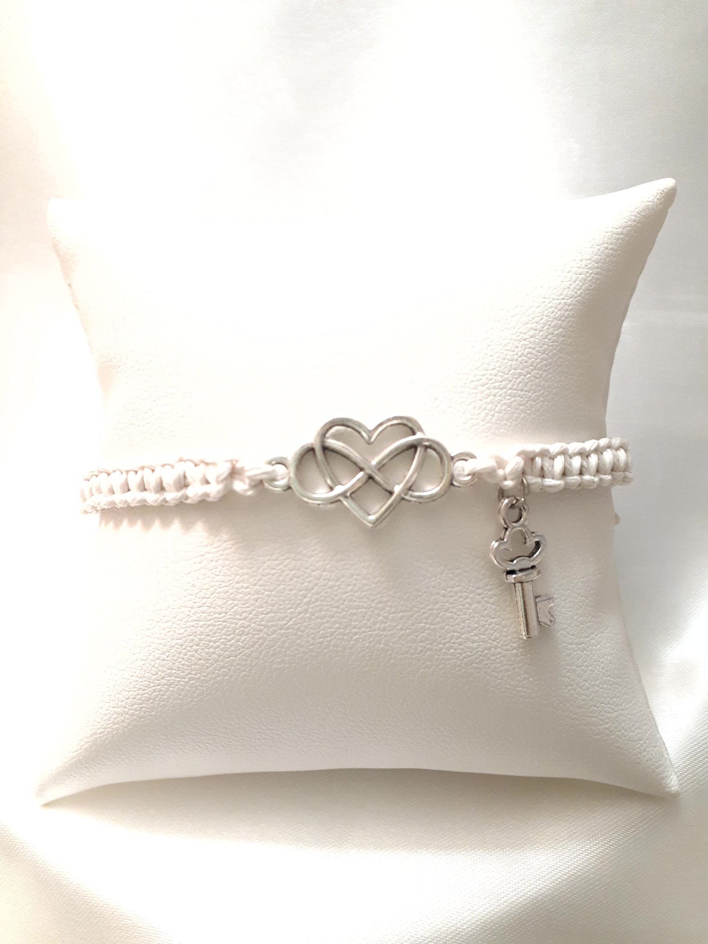Heart with Infinity Sign Macrame Bracelets