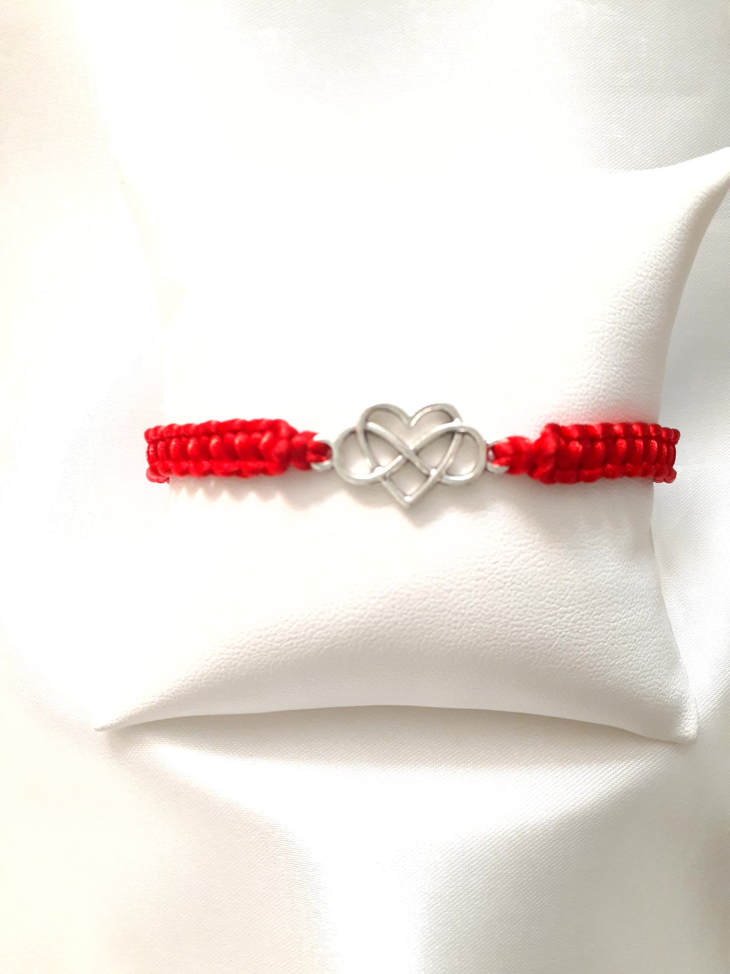Heart with Infinity Sign Macrame Bracelets