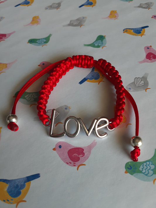 Love Charm Macrame Bracelet
