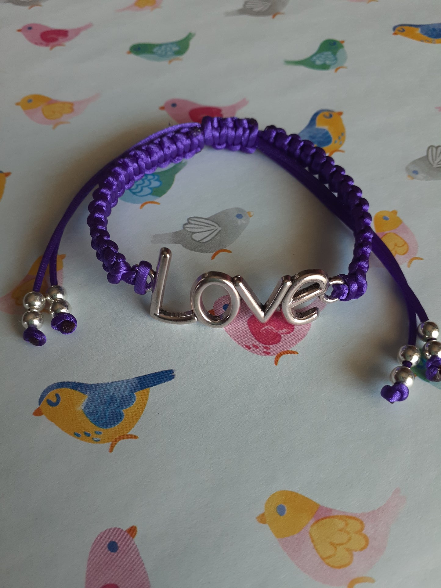 Love Charm Macrame Bracelet