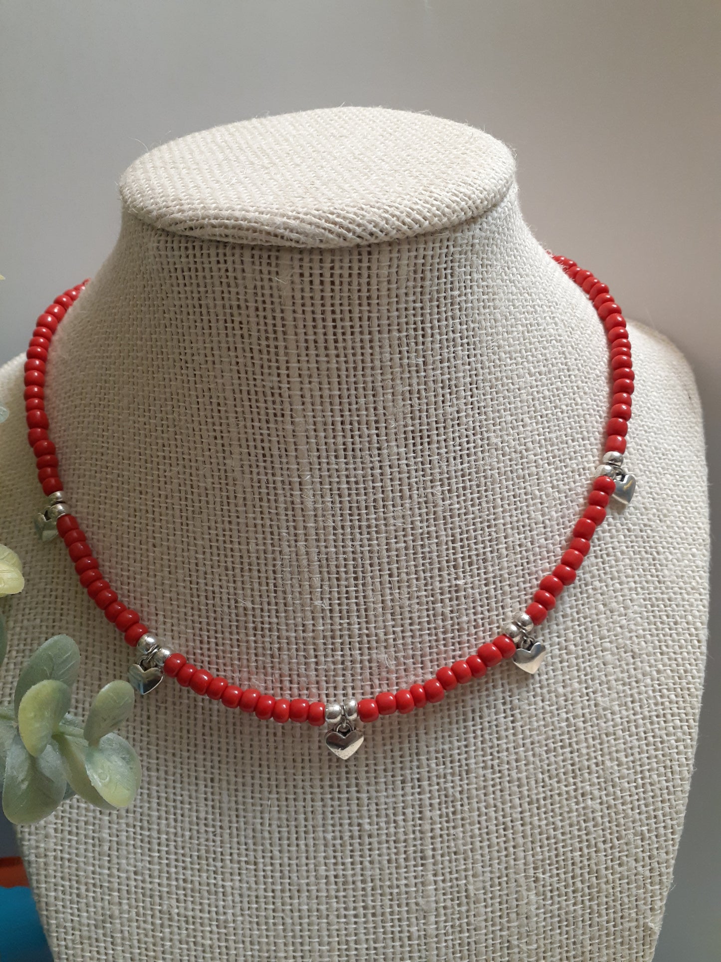 Beaded Heart Necklace