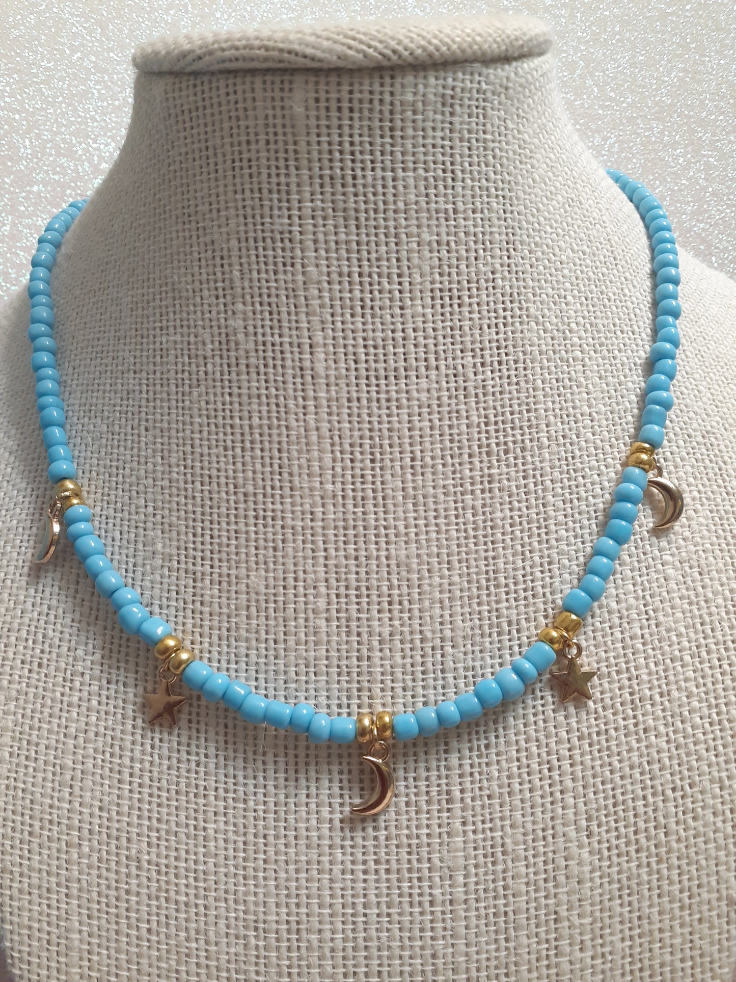 Moon and Star Necklace
