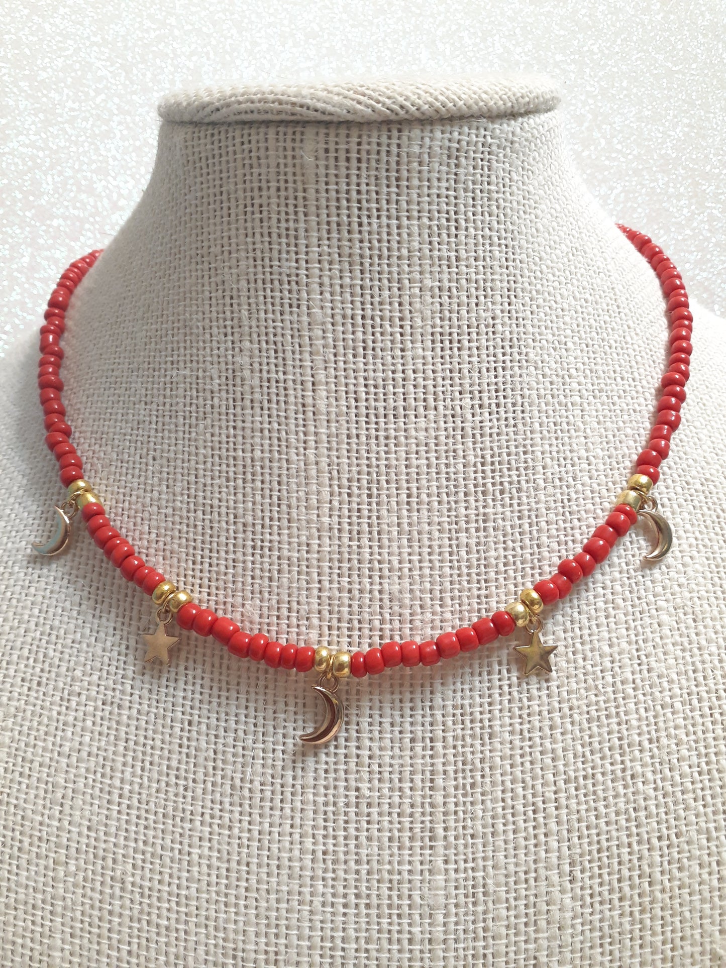 Moon and Star Necklace