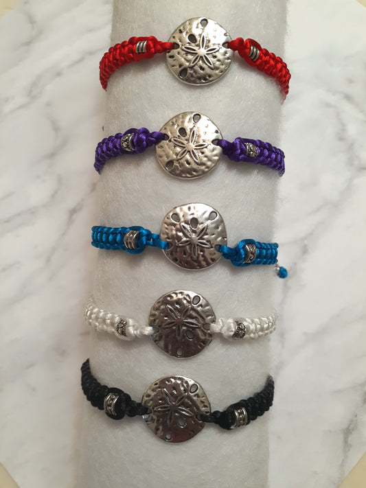 Sand Dollar Macrame Bracelet