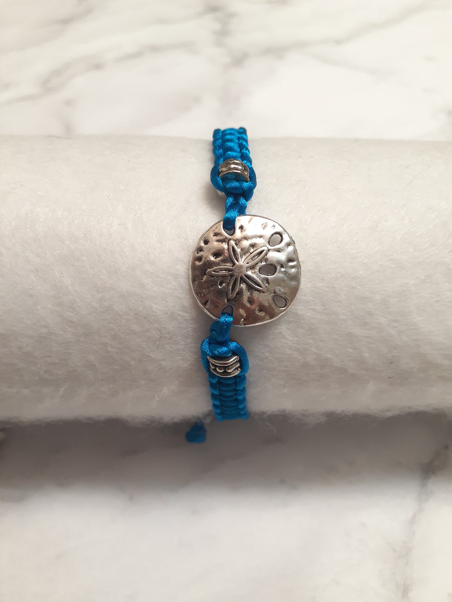 Sand Dollar Macrame Bracelet