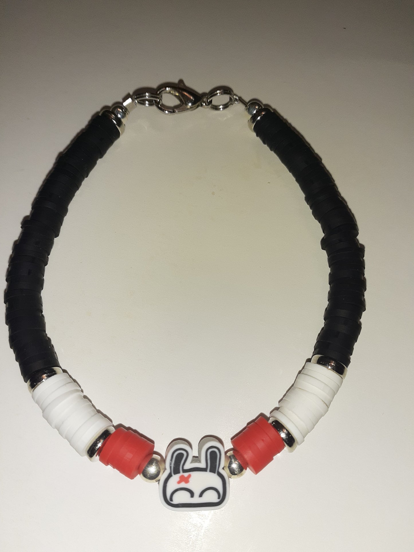 Black and White Clay Disc Bracelets